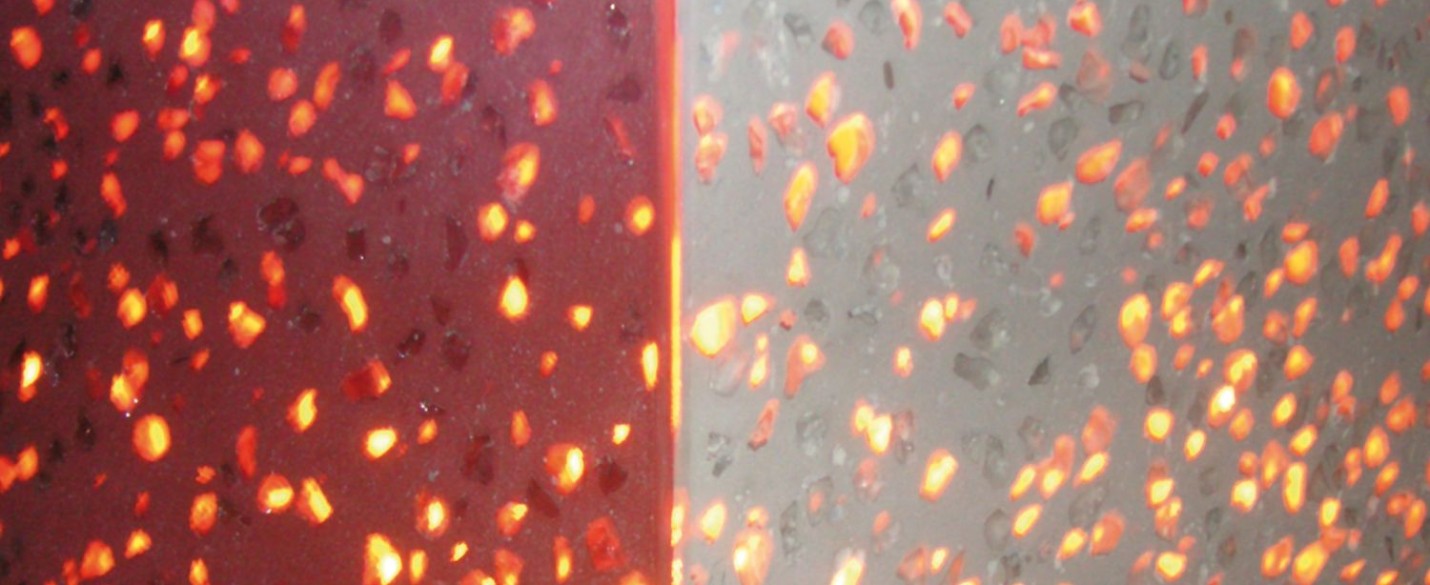 FABRINO Glas Betonelement durchsichtig Color Coats