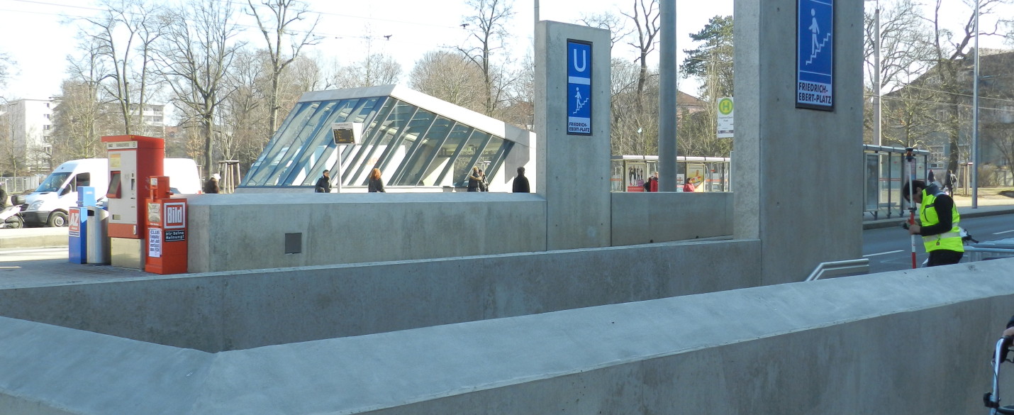 FABRINO Graffitischutz Betonelemente Sicorol U-Bahn Haltestelle 2