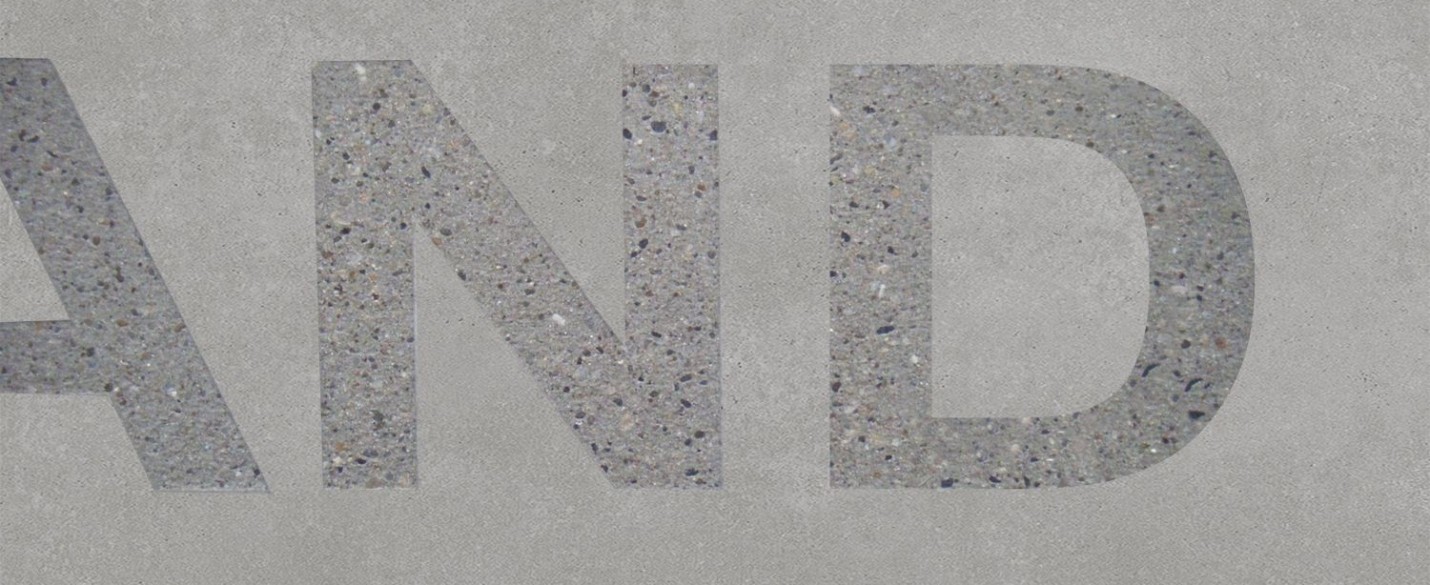 FABRINO Logobeton Schriftzug und Logo auf Betonfertigteil GaLA-Element Landesgartenschau 2